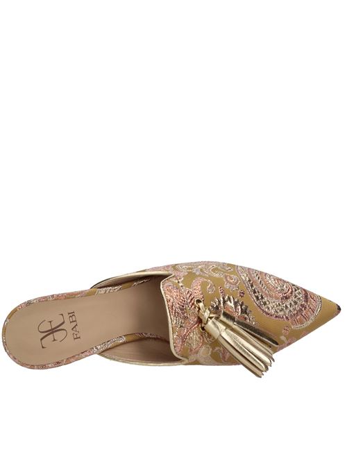 Sabot in pelle e tessuto FABI | FD7583B JACQUARDORO-MULTICOLOR